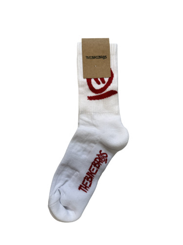 Thebikebros BIG HEAD Soft Socks White/Red